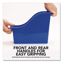 Load image into Gallery viewer, Small Book Bin, 1.5 gal, 4.5" x 11.75" x 8.5", Black, 6/Pack
