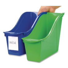 Load image into Gallery viewer, Small Book Bin, 1.5 gal, 4.5" x 11.75" x 8.5", Black, 6/Pack
