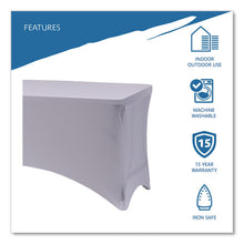 Load image into Gallery viewer, iGear Fabric Table Cover, Polyester/Spandex, 30" x 96", White
