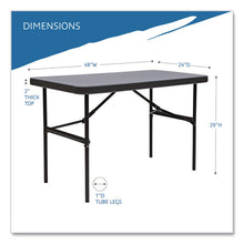 Load image into Gallery viewer, IndestrucTable Commercial Folding Table, Rectangular, 48" x 24" x 29", Charcoal Top, Charcoal Base/Legs
