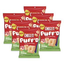 Load image into Gallery viewer, Puff'd Crackers, White Cheddar, 3 oz Bag, 6/Carton
