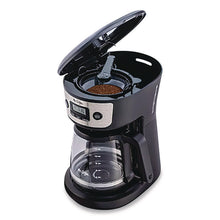 Load image into Gallery viewer, 12-Cup Programmable Coffee Maker, Black/Stainless Steel
