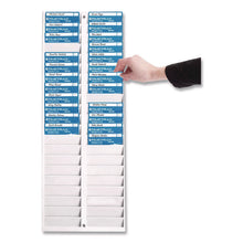 Load image into Gallery viewer, Time Card Rack, 40 Pockets, Plastic, Light Gray
