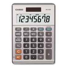 Load image into Gallery viewer, MS80B 8-Digit Battery and Solar Basic Calculator, LCD, Navy Blue
