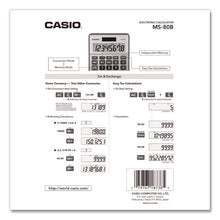 Load image into Gallery viewer, MS80B 8-Digit Battery and Solar Basic Calculator, LCD, Navy Blue
