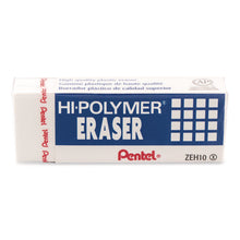Load image into Gallery viewer, Hi-Polymer Eraser, For Pencil Marks, Rectangular Block, White, 10/Box
