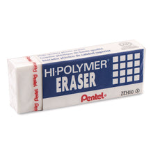 Load image into Gallery viewer, Hi-Polymer Eraser, For Pencil Marks, Rectangular Block, White, 10/Box
