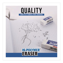 Load image into Gallery viewer, Hi-Polymer Eraser, For Pencil Marks, Rectangular Block, White, 10/Box
