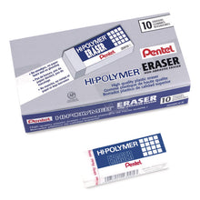Load image into Gallery viewer, Hi-Polymer Eraser, For Pencil Marks, Rectangular Block, White, 10/Box

