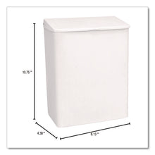 Load image into Gallery viewer, Enamel Feminine Napkin Receptacle, Metal, White
