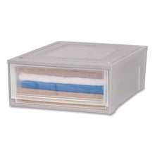 Load image into Gallery viewer, Stackable Storage Drawer, 5.5 gal, 15.7" x 19.7" x 6.5", Gray/Translucent Frost
