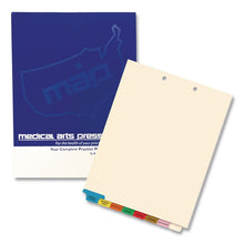 Load image into Gallery viewer, Top Tab Medical Chart Indexes, 8-Tab, Assorted Medical, 11 x 8.5, Manila, 50/Box

