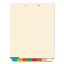 Load image into Gallery viewer, Top Tab Medical Chart Indexes, 8-Tab, Assorted Medical, 11 x 8.5, Manila, 50/Box
