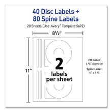Load image into Gallery viewer, Laser CD Labels, Matte White, 40/Pack
