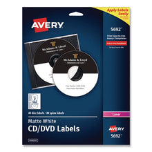 Load image into Gallery viewer, Laser CD Labels, Matte White, 40/Pack
