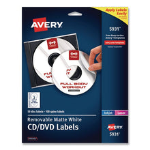 Load image into Gallery viewer, Laser CD Labels, Matte White, 50/Pack
