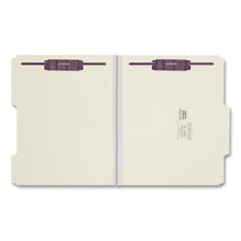 Load image into Gallery viewer, Recycled Pressboard Fastener Folders, 2/5 Tab: R of C, Expands 1", 2 SafeSHIELD Fasteners, Letter Size, Gray-Green, 25/Box
