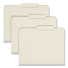Load image into Gallery viewer, Recycled Pressboard Fastener Folders, 2/5 Tab: R of C, Expands 1", 2 SafeSHIELD Fasteners, Letter Size, Gray-Green, 25/Box
