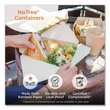Load image into Gallery viewer, No Tree Folded Takeout Containers, 65 oz, 6.25 x 8.7 x 2.5, Natural, Sugarcane, 200/Carton
