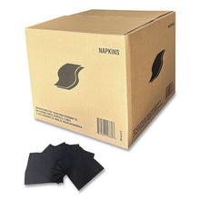 Load image into Gallery viewer, Cocktail Napkins, 2-Ply, 9 x 9, Black, 2,000/Carton
