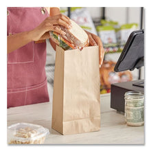 Load image into Gallery viewer, Grocery Paper Bags, 6# Size, 35# Basis Weight, 5.88" x 3.63" x 11", Kraft, 2,000/Bundle
