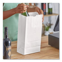 Load image into Gallery viewer, Grocery Paper Bags, 12# Size, 40# Basis Weight, 7" x 4.38" x 13.75", White, 500/Bundle
