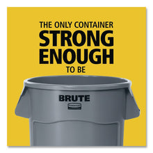 Load image into Gallery viewer, Vented Round Brute Container, 10 gal, Plastic, Yellow
