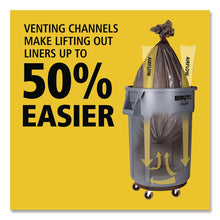 Load image into Gallery viewer, Vented Round Brute Container, 32 gal, Plastic, Gray
