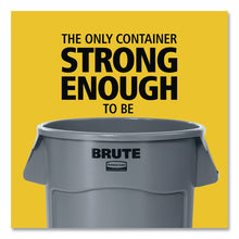 Load image into Gallery viewer, Vented Round Brute Container, 32 gal, Plastic, Gray
