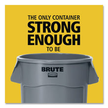 Load image into Gallery viewer, Vented Round Brute Container, 32 gal, Plastic, White
