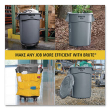 Load image into Gallery viewer, Vented Round Brute Container, 44 gal., Plastic, Gray
