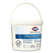 Load image into Gallery viewer, Bleach Germicidal Wipes, 1-Ply, 12 x 12, Unscented, White, 110/Bucket, 2 Buckets/Carton
