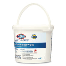 Load image into Gallery viewer, Bleach Germicidal Wipes, 1-Ply, 12 x 12, Unscented, White, 110/Bucket, 2 Buckets/Carton
