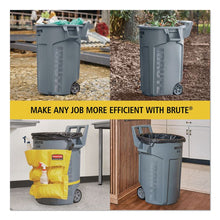 Load image into Gallery viewer, Vented Wheeled BRUTE Container, 32 gal, Plastic, Gray
