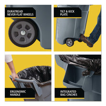 Load image into Gallery viewer, Vented Wheeled BRUTE Container, 32 gal, Plastic, Gray
