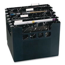 Load image into Gallery viewer, Portable Desktop File With Hanging Folders, Letter Size, 10" Long, Black
