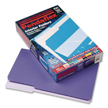 Load image into Gallery viewer, Interior File Folders, 1/3-Cut Tabs: Assorted, Legal Size, Violet, 100/Box
