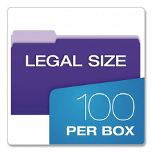 Load image into Gallery viewer, Interior File Folders, 1/3-Cut Tabs: Assorted, Legal Size, Violet, 100/Box
