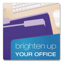 Load image into Gallery viewer, Interior File Folders, 1/3-Cut Tabs: Assorted, Legal Size, Violet, 100/Box

