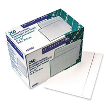 Load image into Gallery viewer, Open-Side Booklet Envelope, #10 1/2, Cheese Blade Flap, Gummed Closure, 9 x 12, White, 250/Box
