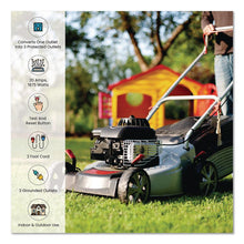 Load image into Gallery viewer, Portable Tri-Tap with GFCI, 3 Outlets, 2 ft Cord, Yellow
