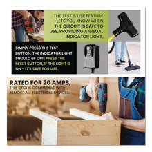 Load image into Gallery viewer, Portable Tri-Tap with GFCI, 3 Outlets, 2 ft Cord, Yellow
