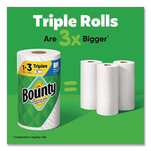 Load image into Gallery viewer, Kitchen Roll Paper Towels, 2-Ply, White, 10.5 x 11, 75 Sheets/Roll, 4 Triple Rolls/Pack, 6 Packs/Carton
