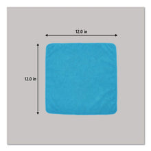 Load image into Gallery viewer, Microfiber Cleaning Cloths, 12 x 12, Blue, 24/Pack
