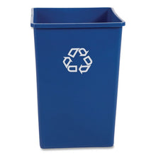Load image into Gallery viewer, Square Recycling Container, 35 gal, Plastic, Blue
