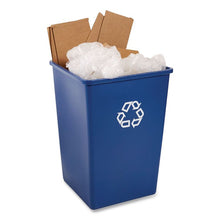 Load image into Gallery viewer, Square Recycling Container, 35 gal, Plastic, Blue

