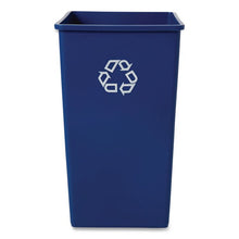 Load image into Gallery viewer, Square Recycling Container, 50 gal, Plastic, Blue
