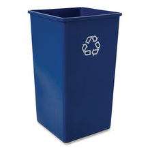 Load image into Gallery viewer, Square Recycling Container, 50 gal, Plastic, Blue
