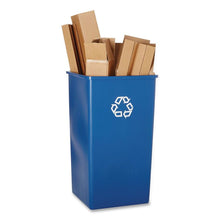 Load image into Gallery viewer, Square Recycling Container, 50 gal, Plastic, Blue
