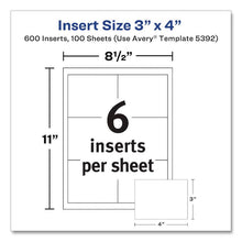 Load image into Gallery viewer, Name Badge Insert Refills, Horizontal, 3 x 4, White, 600/Pack
